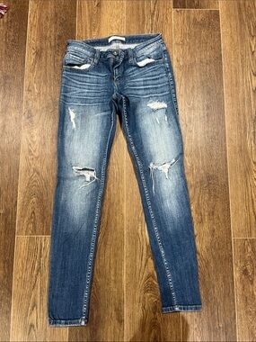 Daytrip Distressed Skinny Jeans - Blue